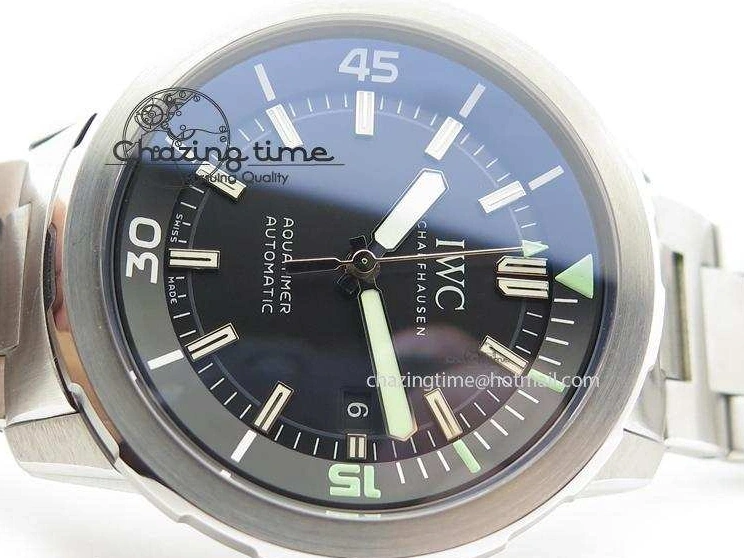 MIROTIME 0317 UrbanStyle Aquatimer Automatic IW329002 V6F 1:1 Best Edition Black Dial On SS Bracelet MIYOTA 7317